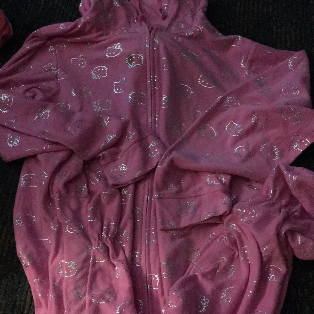 Hello kitty footie pajamas.